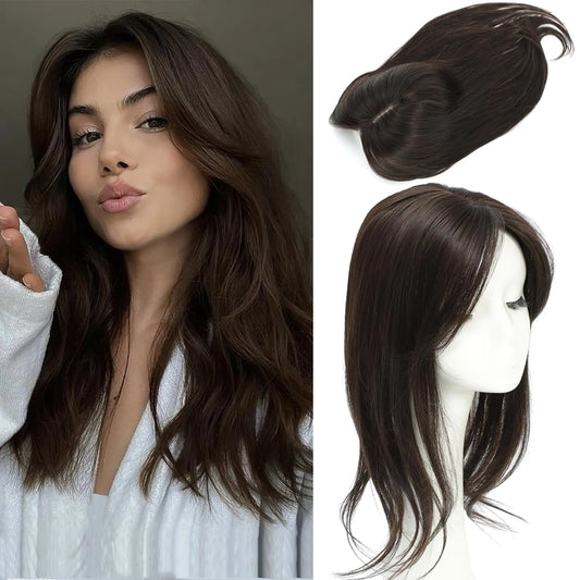 gulagula Hair Toppers for Women 14 inch Hair Topper Wiglets Synthetic Hair Pieces for Women with Thinning Hair 5.5x5 Inch Base